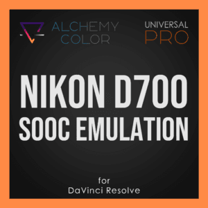 π Alchemy Color Emulation - Universal Pro - Nikon D700 SOOC Color for DaVinci Resolve