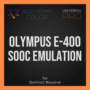 🜃 Alchemy Color Emulation - Universal Pro - Olympus E-400 SOOC Color for DaVinci Resolve